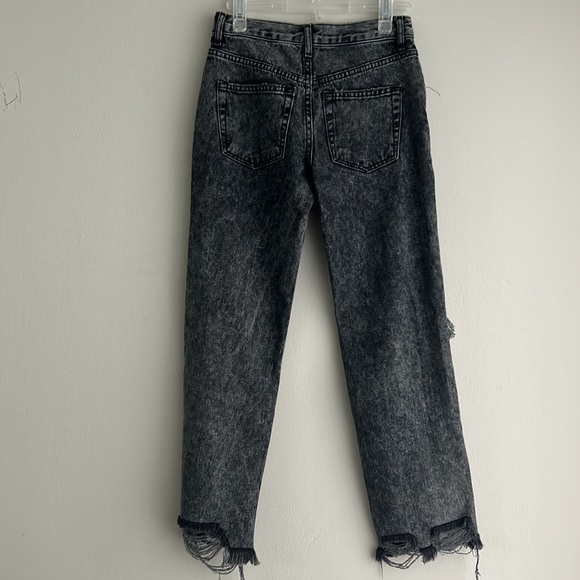 NWT Free People Maggie Mid Rise Destroyed Jeans Size 24 Bottlerocket - Picture 2 of 16